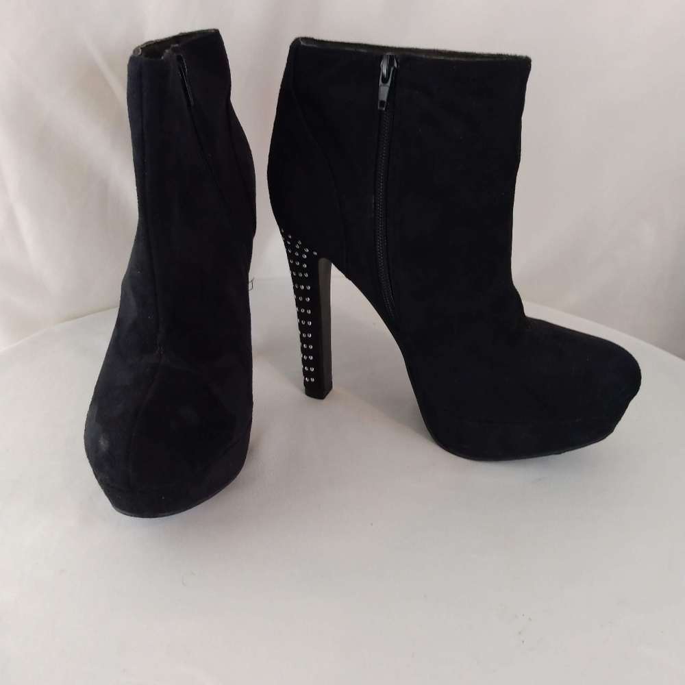 DIVA Lounge Black/Silver Heel Boots